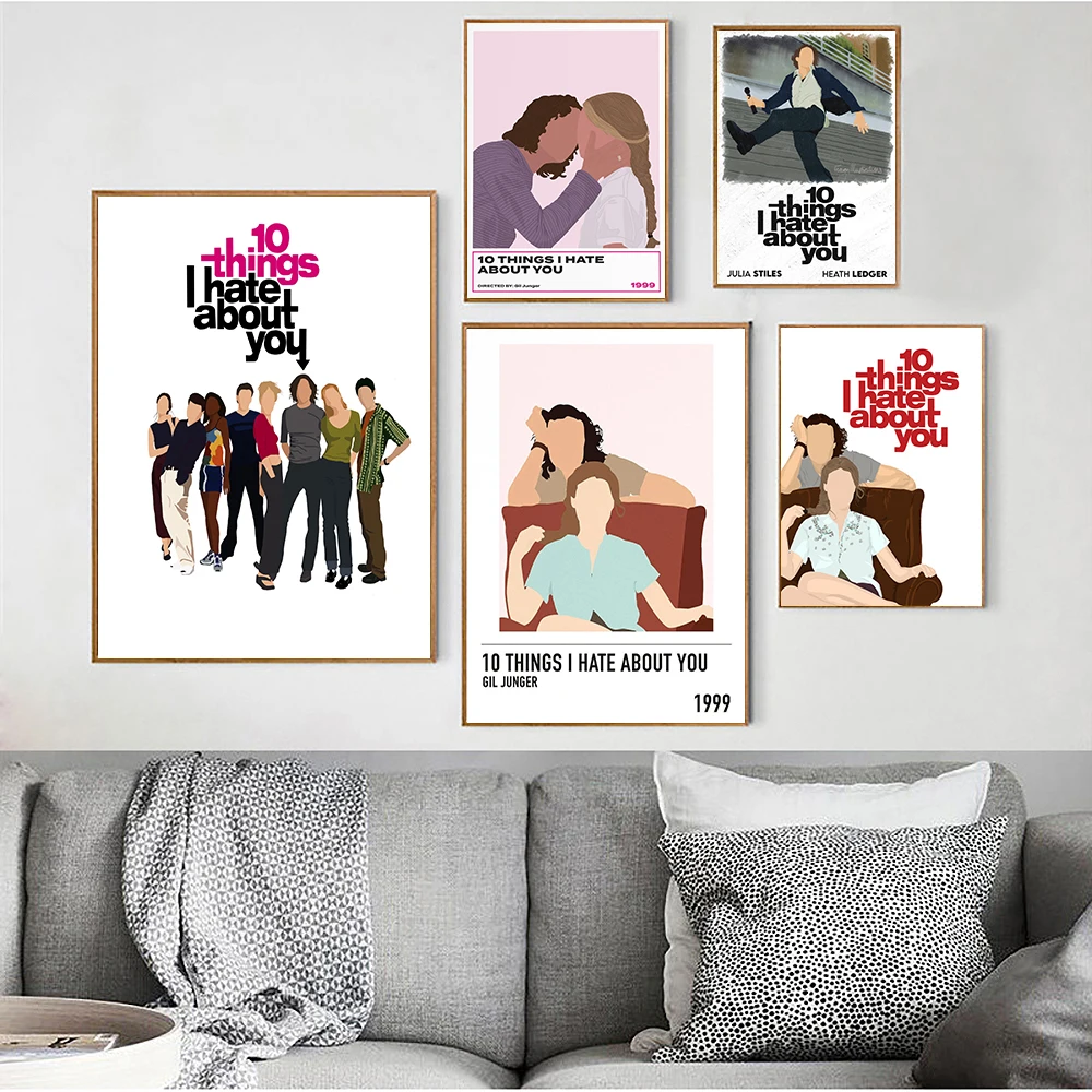  QUNAN Movie Poster 10 Things I Hate About You Canvas Poster  Unframe:16x24inch(40x60cm): Posters & Prints