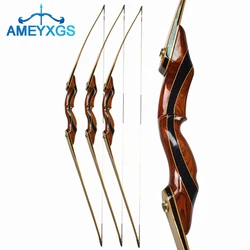62 polegada 30 55lbs tiro com arco recurvo americano caça arco takedown longbow mão direita para acampamento ao ar livre acessórios de tiro