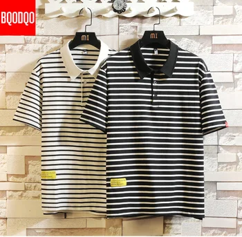

2019 Striped T Shirt For Men Fashion T shirts Male Tees Casual Japanese Summer Short Sleeve Oversized Cotton Summer Beach Tshirt