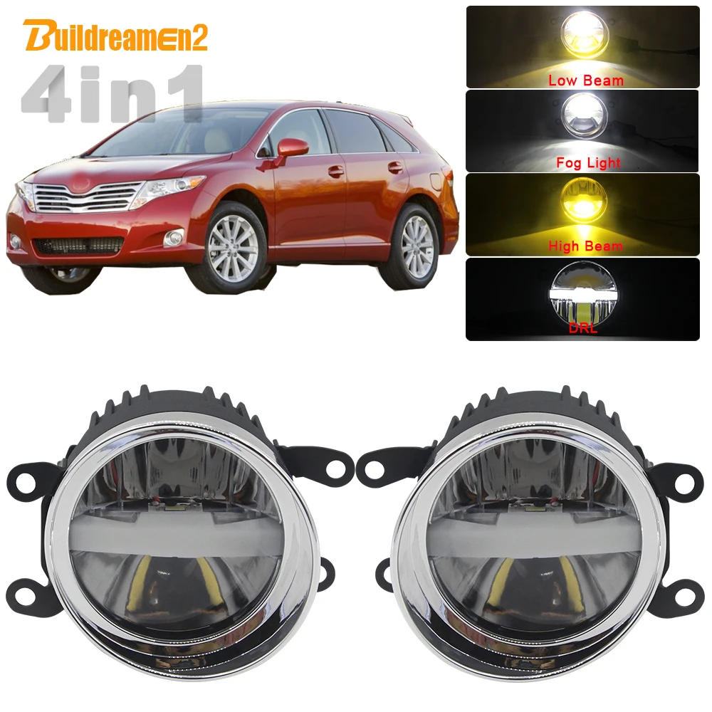 

For Toyota Venza 2009 2010 2011 2012 Car 5000LM LED Bulb Fog Light Headlight High Low Beam DRL H11 Three Color 12V 2 Pieces