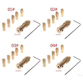 

7Pcs/Set 2/2.35/4.05/5.05mm Electric Motor Shaft Mini Chuck Fixture Clamp 0.5-3.0mm Small To Drill Bit Micro Chuck Fixing Device