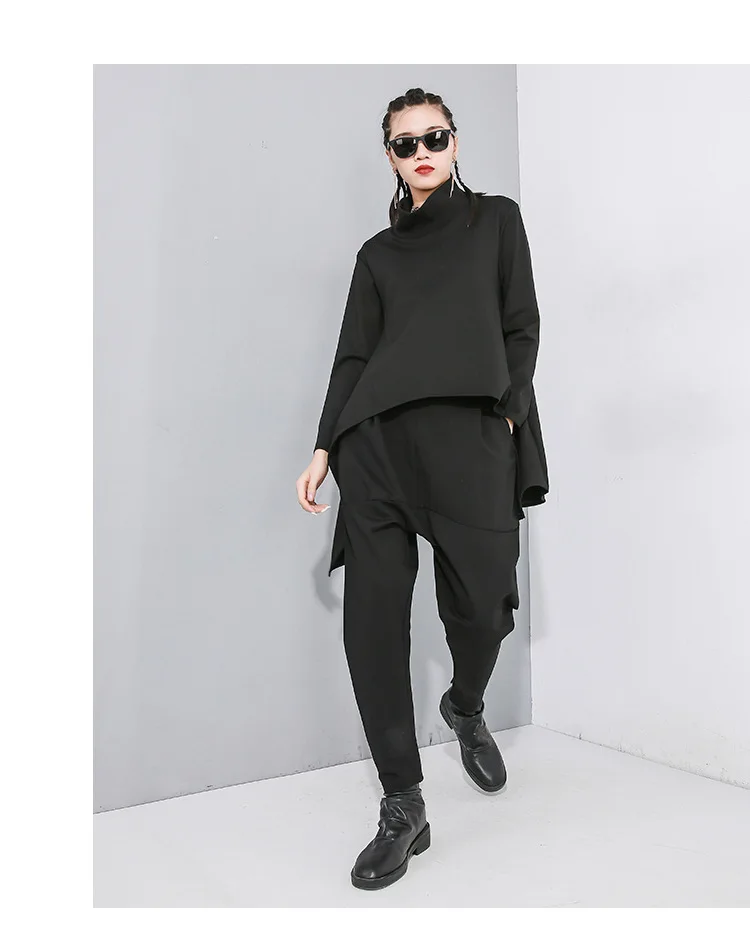 Vefadisa, однотонные черные штаны-шаровары, весна, новинка, эластичная резинка на талии, женские длинные штаны, повседневные свободные женские брюки, QYF1710