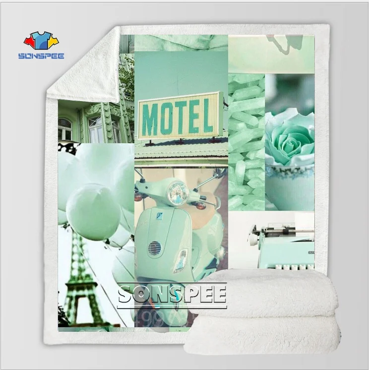 SONSPEE Green macaron Harajuku, детское одеяло с 3d принтом для взрослых, покрывало для диванов, постельные принадлежности для путешествий, фирменный магазин-аутлет, удобное K56