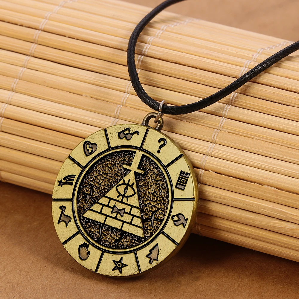 TV Jewelry Gravity Necklace Rope Chain Eye of Providence Necklaces & Pendants Women Men Charm Cipher Fall Time Clock Gifts