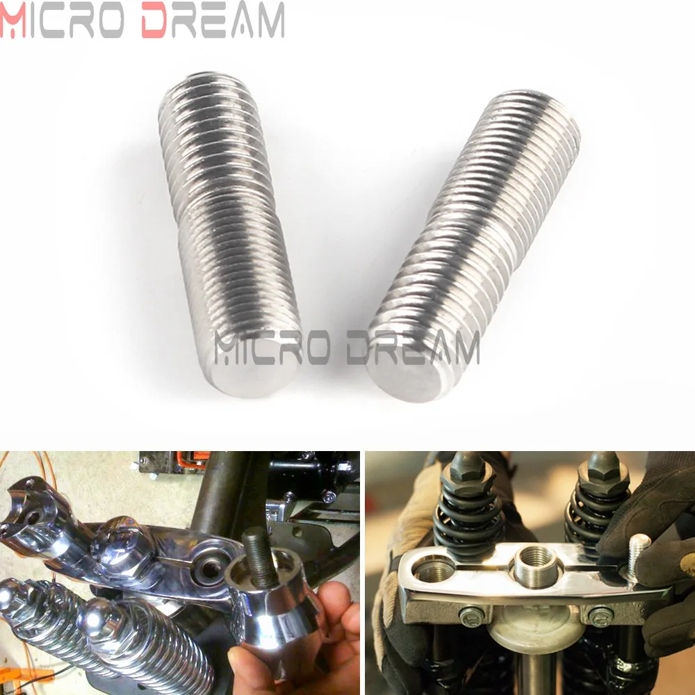 1-1/2 "Adattatore Kit Bullone Perno Riser Manubrio Moto Per Harley Springer Chopper Bobber Personalizzato Dyna Xl Sportster Dna Paughco