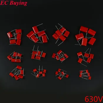 

60pcs High Voltage CBB Polypropylene Film Capacitor Assortment Kit 0.01uf-2.2uf 630V 12ValuesX5PCS CBB22