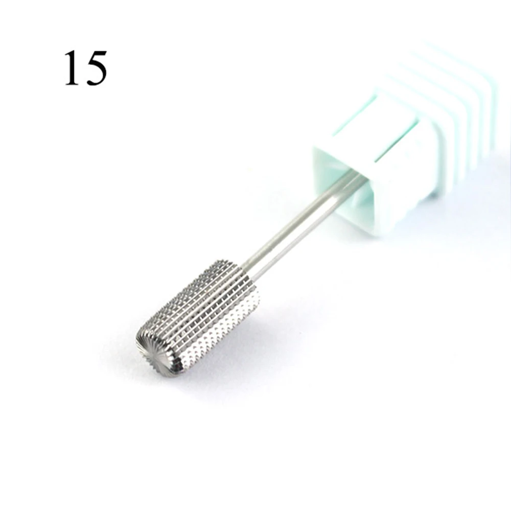 16 Тип карбида сверла для ногтей роторные электрические сверла фрезы для фрезерного станка Маникюр гель лак заусенцы инструменты для кутикулы аксессуары