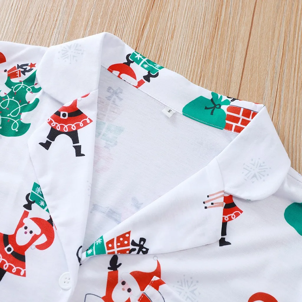 Семейные комплекты рождественские пижамы "деревья" Для женщин, одежда для сна, пижама, топ+ штаны