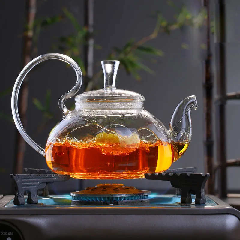 Borosilicate Heat-resistant Glass Teapot Household Side Transparent High-temperature Resistant Teapot Boiling High Handle Squirr