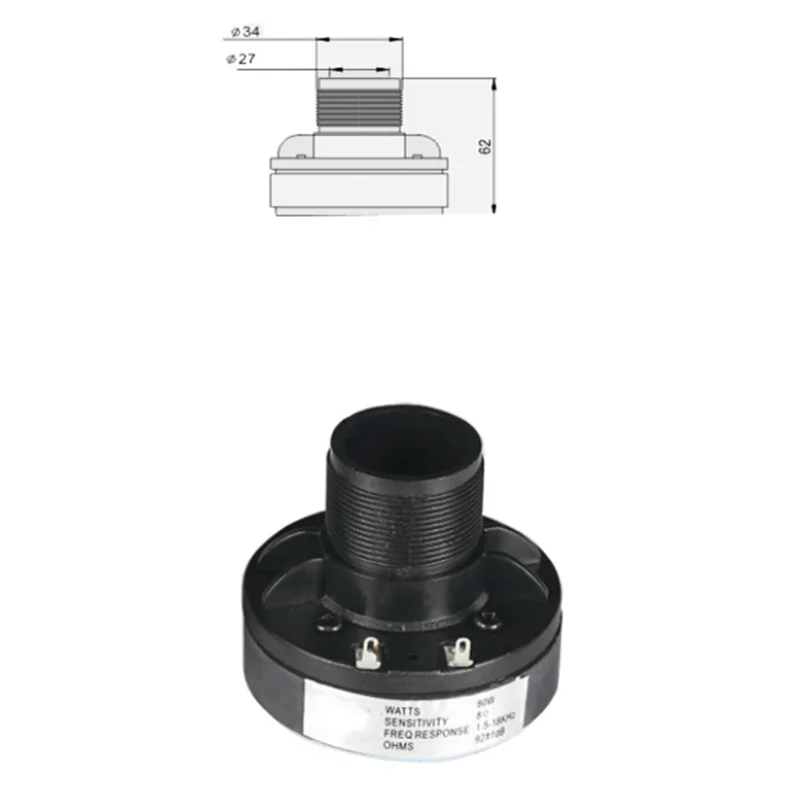 1Pc 120W Tweeter Hifi Treble Driver Round Car Outdoor Horn Speaker 8 Ohm 30 Rms Audio