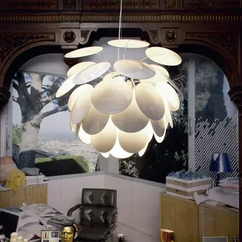 

Simple modern disc pine cone chandelier creative personality art bar lamp dining room lamp living room lamp bedroom lamp