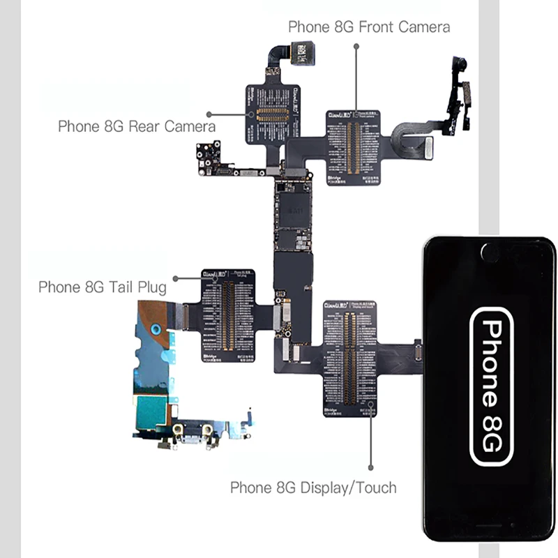 QianLi iBridge Тестовый Кабель для iPhonex 6 6P 6S 6SP 7 7P 8 8p материнская плата дисплей фолов сенсорный шлейф Ремонт задней камеры