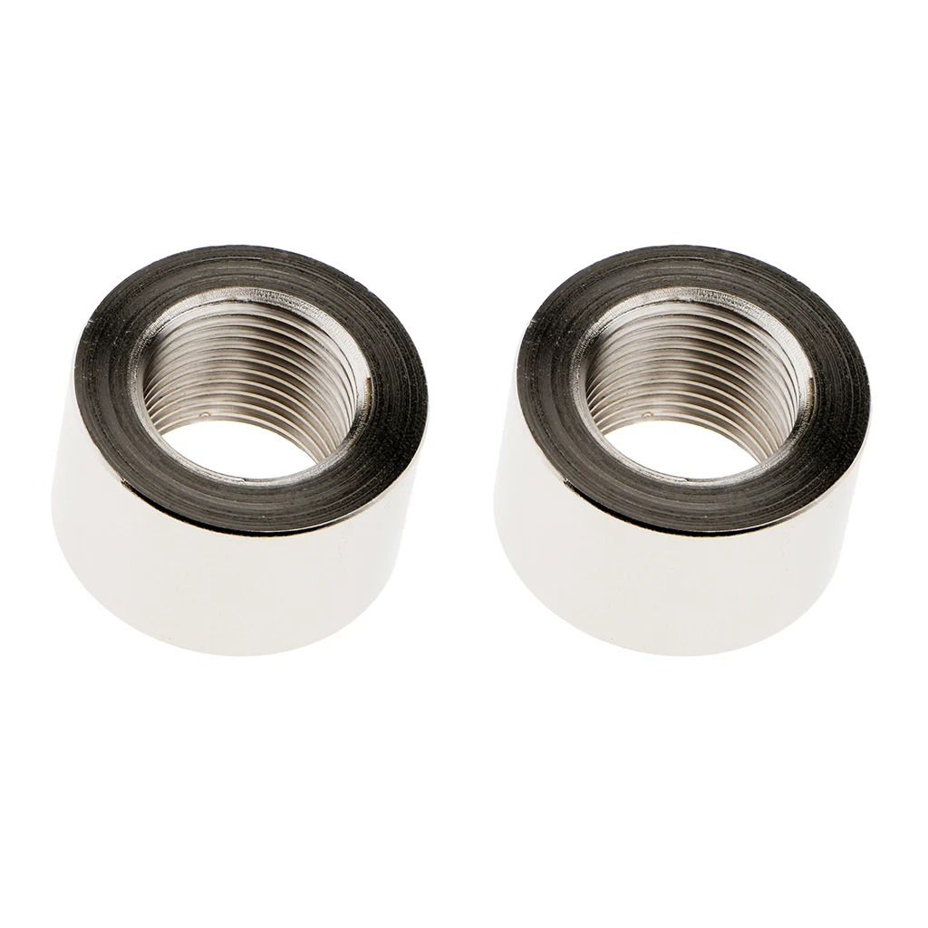 2 Pieces 304 Stainless Steel O2 Oxygen Sensor Exhaust Bung Nut M18 x 1.5mm