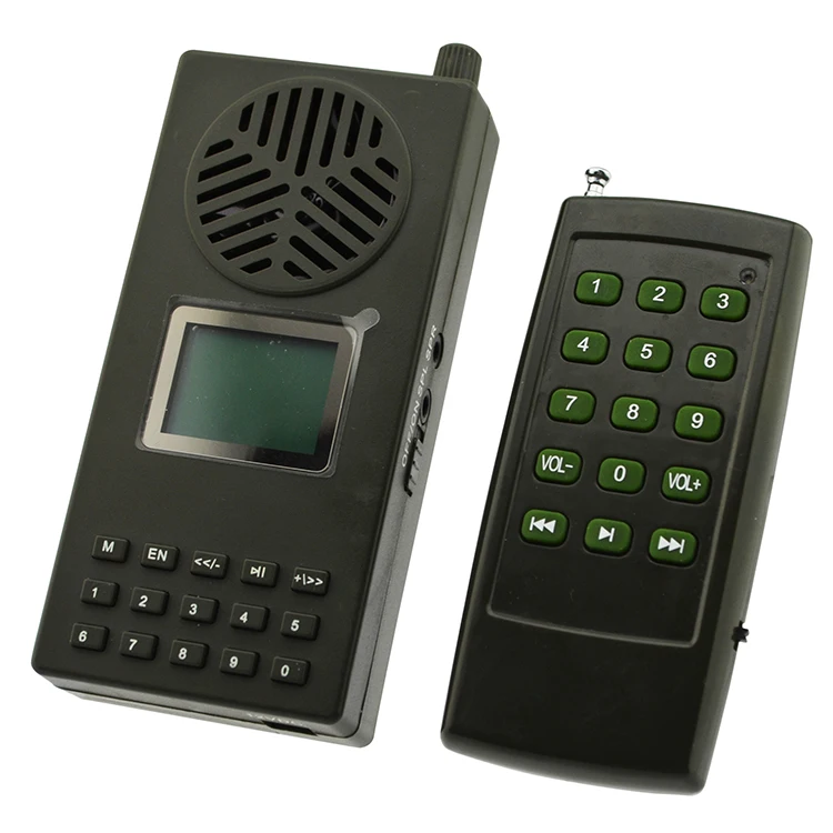 PDDHKK ЖК-дисплей 12 в портативный охотничий птица звонящий поддержка таймер ВКЛ/ВЫКЛ громкий динамик MP3-плеер с пультом дистанционного управления - Цвет: Green