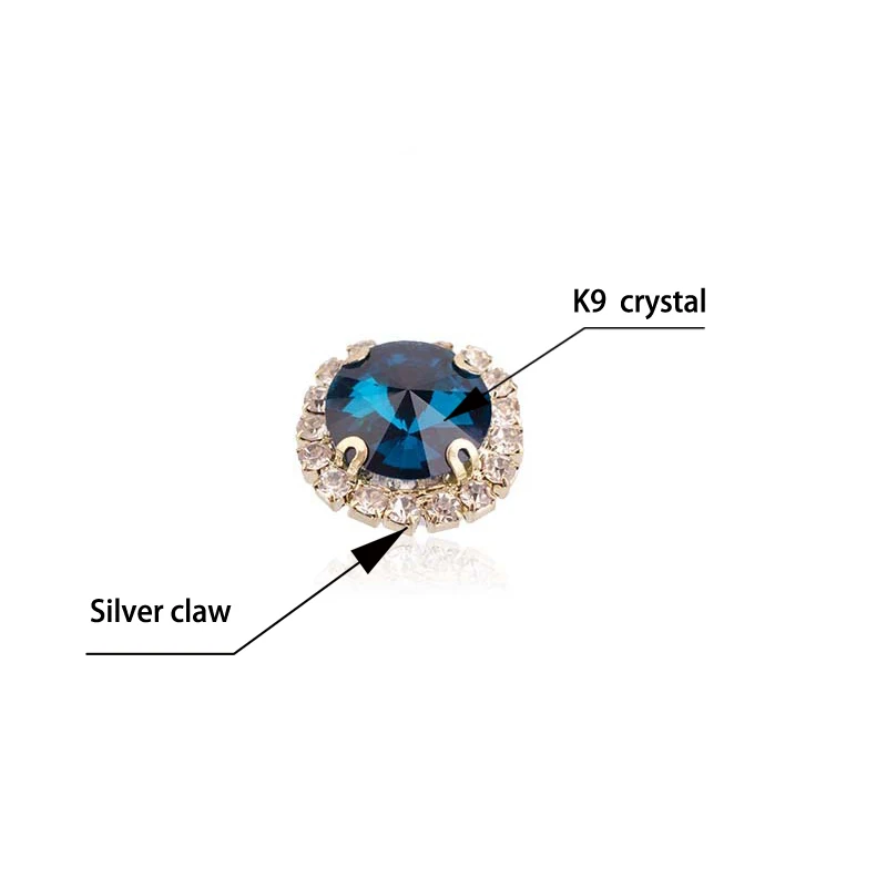 Красочная Хрустальная Пряжка rivoli пришивные стразы плоские аппликация для шитья