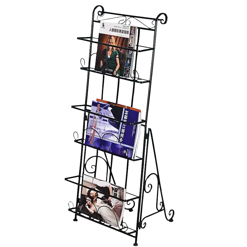 Magazine,newspaper rack, book rack, data rack, landing iron art