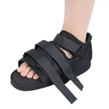 

Surgical Shoes Breathable Foot Fracture Shoe Lightweight Post-Op Walking Boot Skin-Care Adjustable Strap Post-Op Shoe