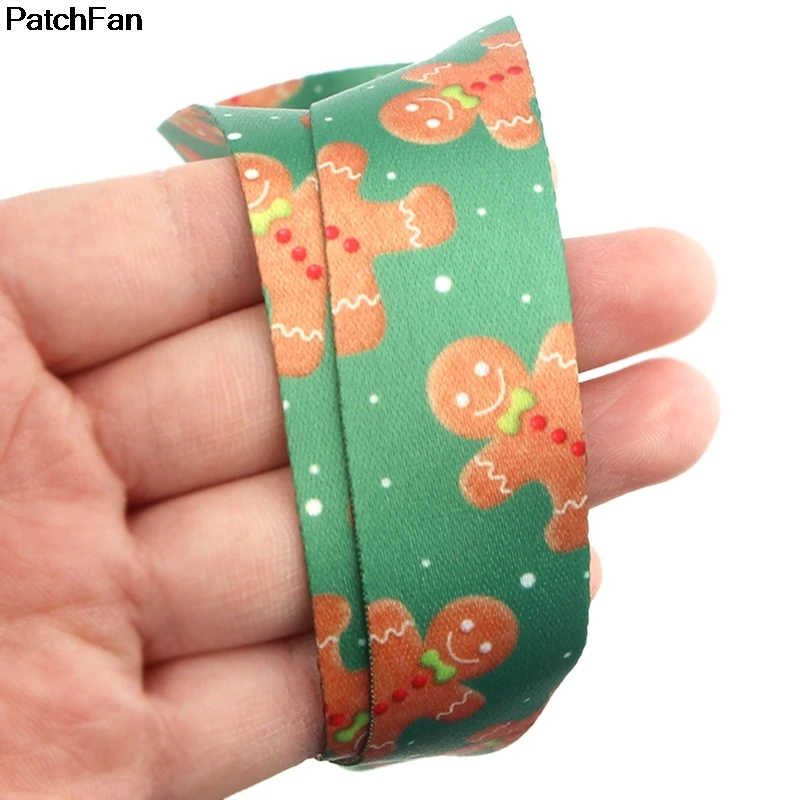 20 шт./лот A2505 Patchfan мультфильм Рождество медведь печенье ключ ремешок для ключей телефон USB держатели бейджей телефон шейный ремень webbings