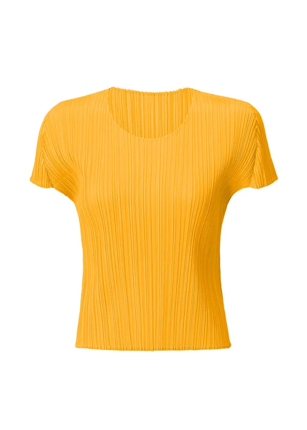 Японский плиссированный топ Miyake, летняя Универсальная футболка с коротким рукавом, плиссированная нижняя часть