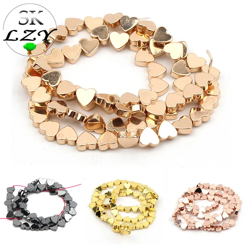 

Heart-shaped Hematite Beads DIY Colorful Natural Stone Beads Necklace Bracelet Jewelry Wholesale