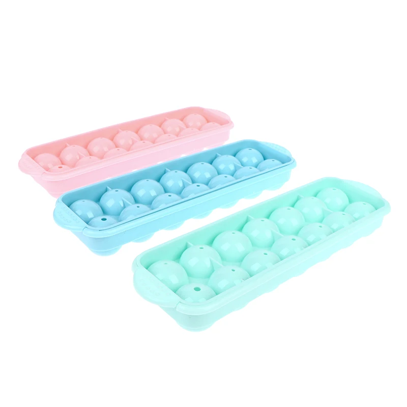 Plastic Molds Ice Tray 14 Grid 3D Round Ice Molds Home Bar Party Use Round Ball Ice Cube Makers Kitchen DIY Ice Cream Moulds