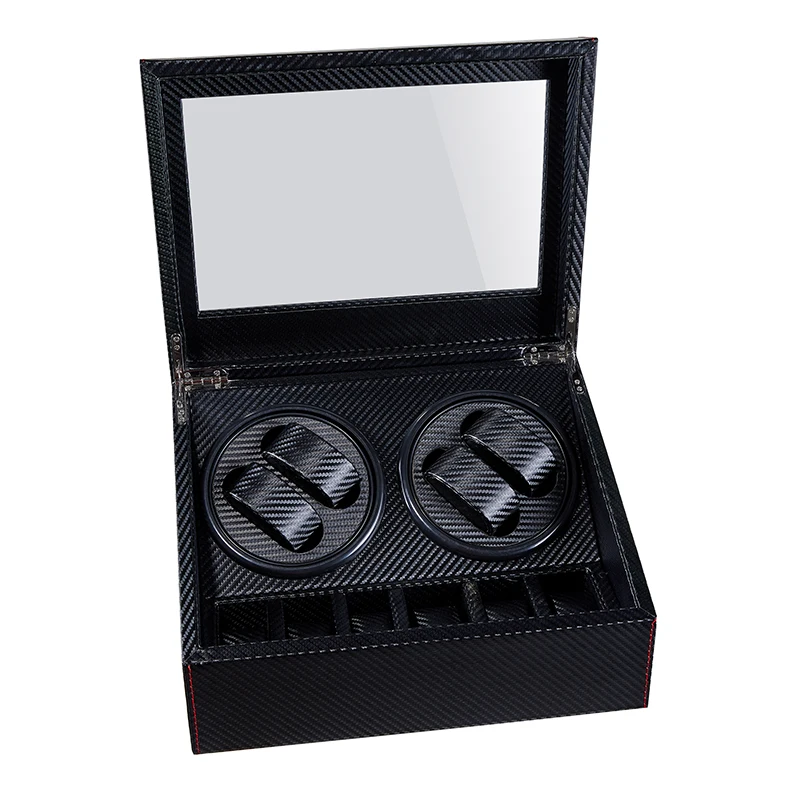 Fashion High Quality Watch Winder Open Motor Stop Luxury Automatic Watch Display Box Winders Wood Leather Box Winder