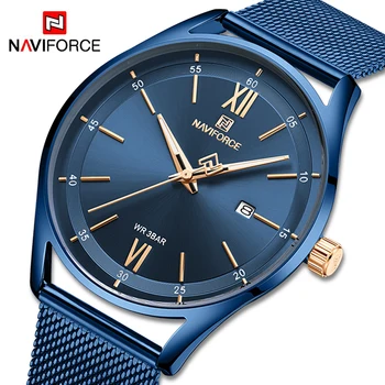 

NAVIFORCE Luxury Lover's Watches For Men and Women Casual Waterproof Quartz Clock Male Blue Couple Wristwatch Relogios Masculino