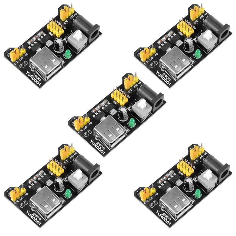 5 упак./лот MB-102 макет 3,3 V/5 V Питание модуль пайки для платы Arduino DIY Kit