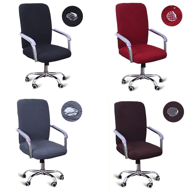 9 цветов современный спандекс чехол на компьютерное кресло из полиэстера и эластичной ткани чехол для офисных стульев легко моющийся съемный