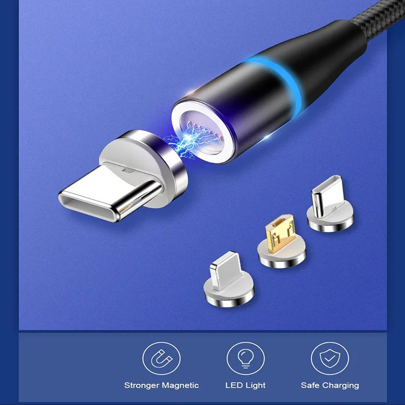 Magnetic Charger Cable Fast Charging USB Type C For ZTE Blade A7 Vita Max 2s View MAX 3 X | Мобильные телефоны и