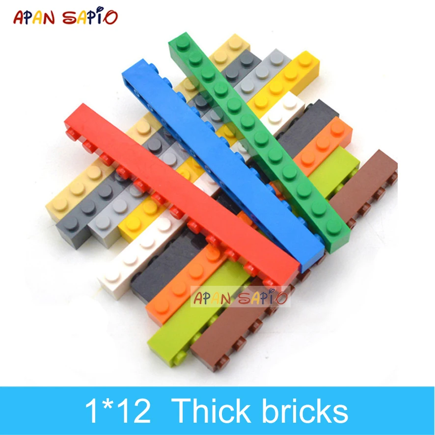 20 Pezzi Blocchi Fai-Da-Te 1X12 Punti Figure Spesse Mattoni Educativi Creativi Compatibili Con Marchi Giocattoli Per Bambini 6112