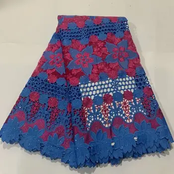 

Fashion Party Guipure African Water Soluble Lace Fabric For Evening Dress ZQW118(5Yards/Lot)