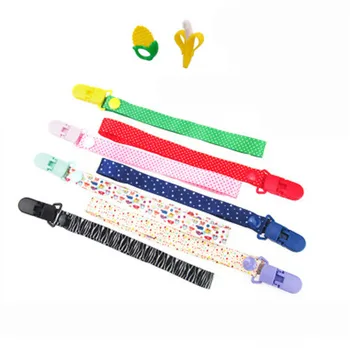

Baby Teether Pacifier Clip Chain Polyester Colorful Clip Pacifier Holder Braided Clip Nipple Holder Soother Chain Infant Boy Toy