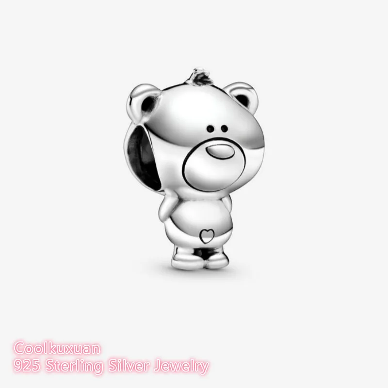 

100% Original 925 Sterling Silver Theo Bear Charm beads Fits bracelets Jewelry Making
