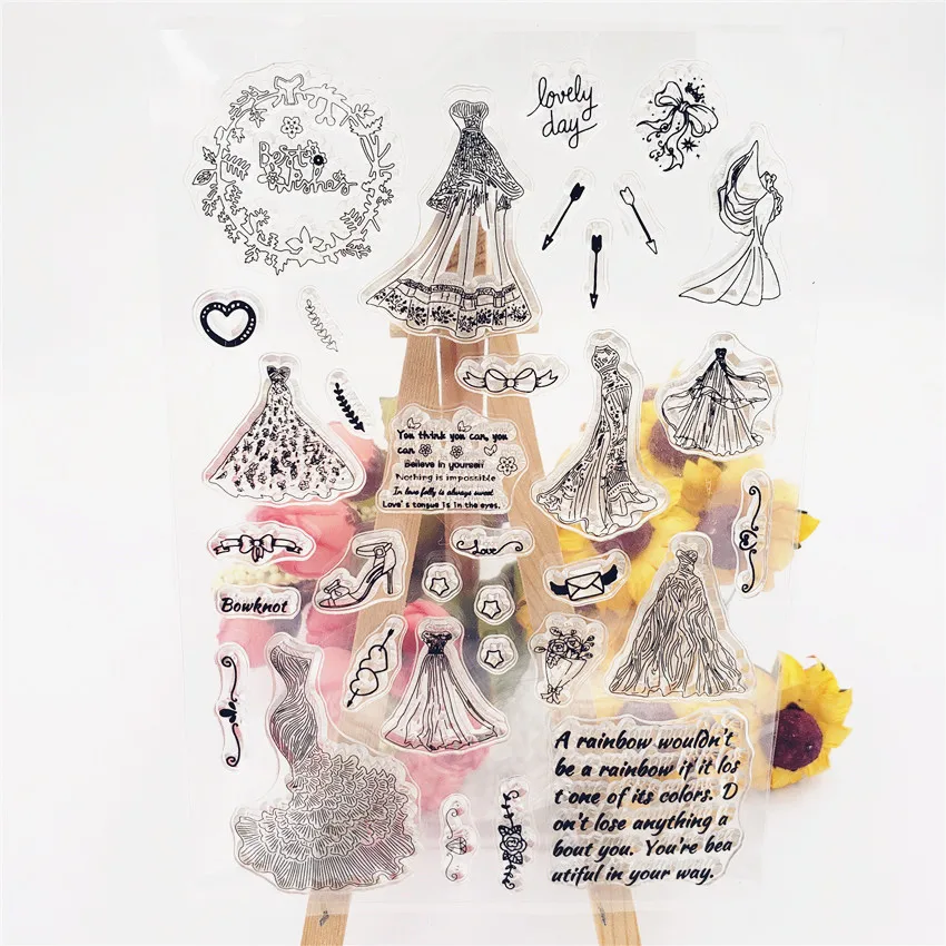 Горячая Распродажа прозрачные штампы русалки для свадьбы/Силиконовые пломбы