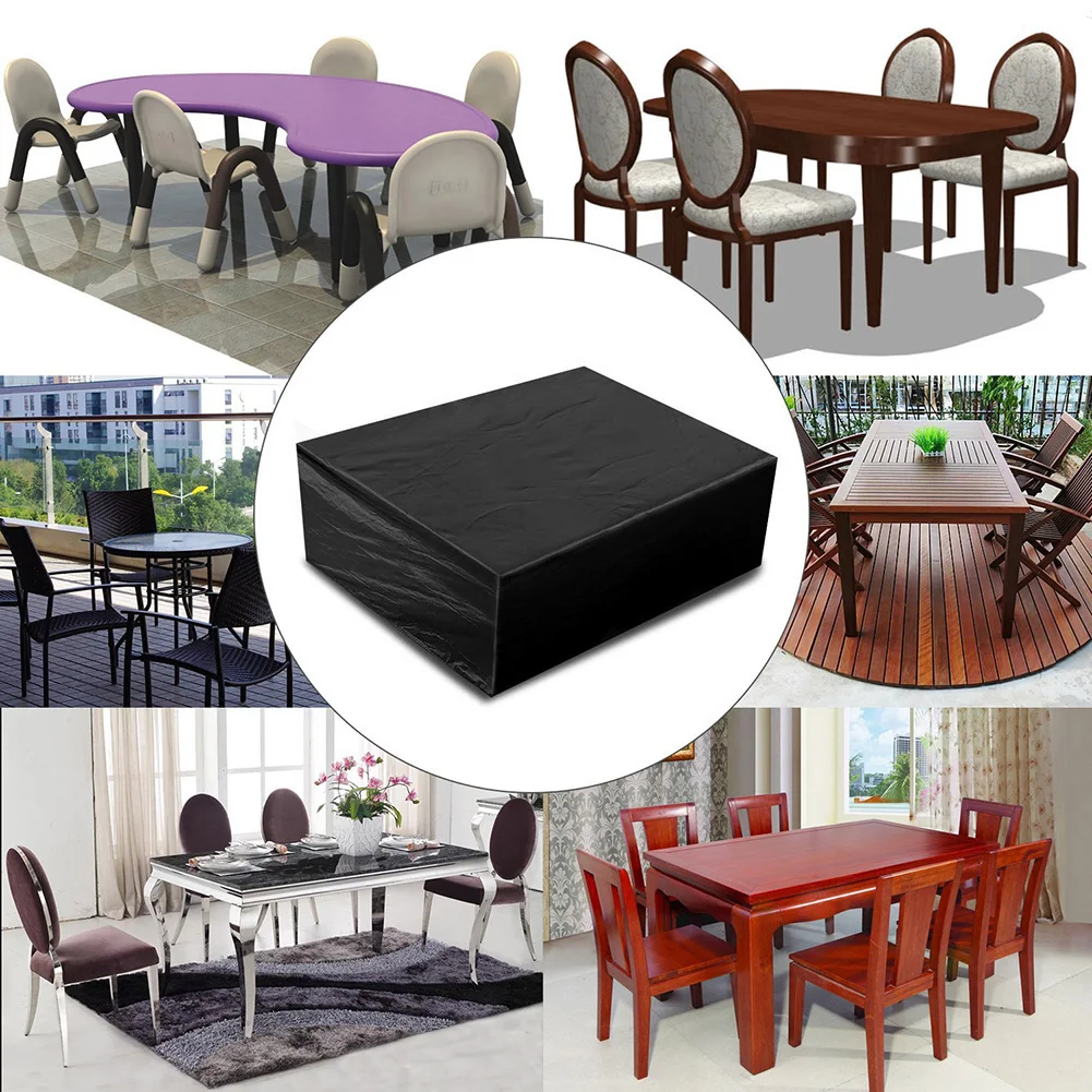 Durable 210D Oxford Cloth Waterproof Dustproof Outdoor Garden Chair Table Furniture Protective Cover