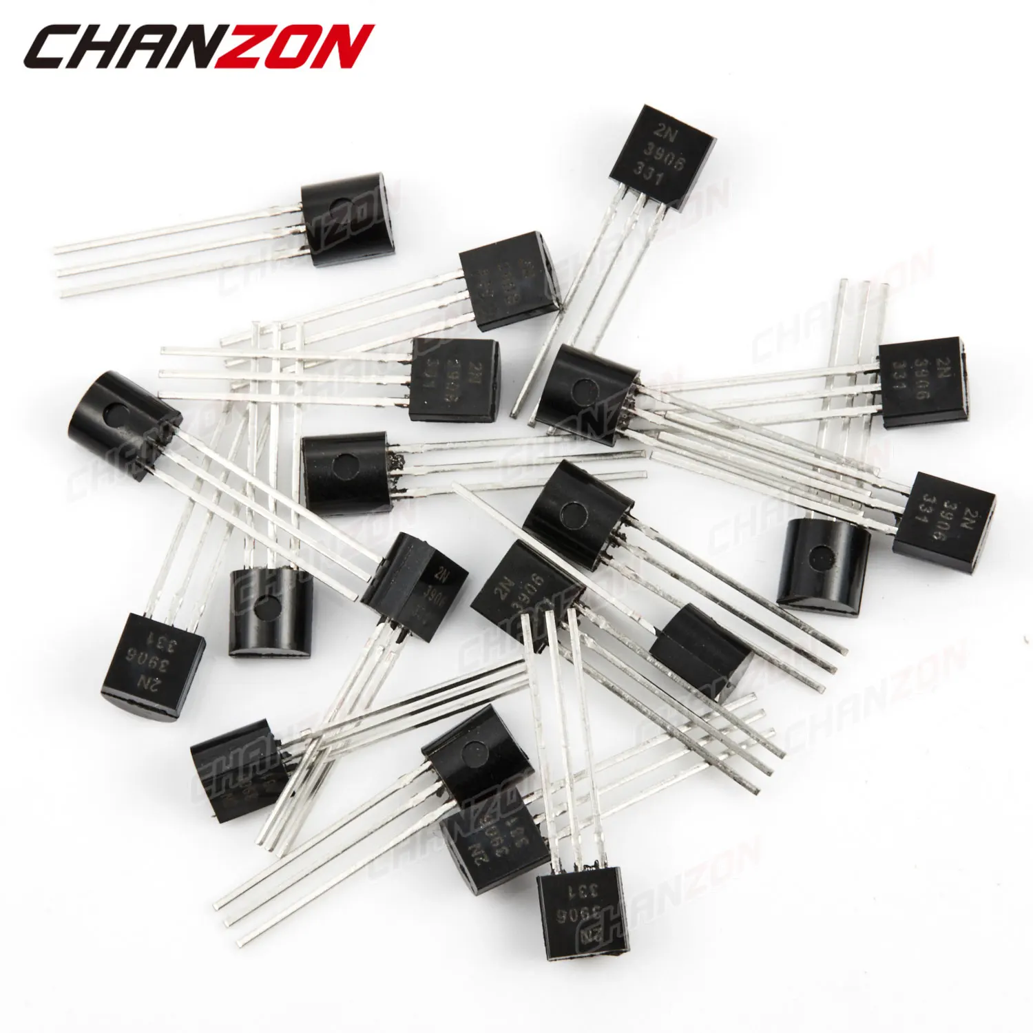 100Pcs 2N3906 ZU-92 PNP Transistor Bipolar Junction BJT Pwerful Rohr Fets Markierungen 2N3906-0,2 A -60V Integrierte Schaltungen – Detail 2