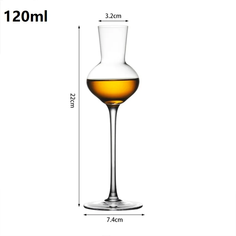 120ml Whiskey Scent Wine Cup Goblet Scotland Whisky Smelling Crystal Cup Brandy Snifter Tulip Aroma Professional Tasting Glasses