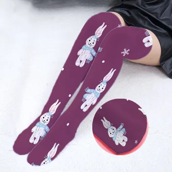 

2019 Womens Summer Thin stockings sexy Girls Fashion Printed Over Knee High Socks Casual Stockings thigh high socks 6J-SW52