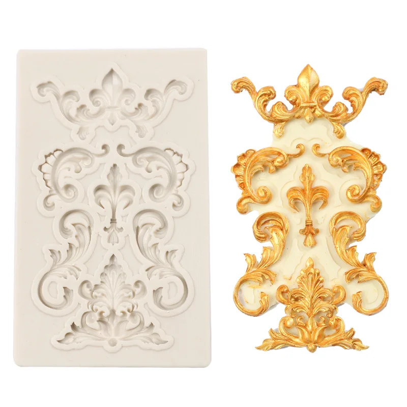 

1PC Silicone Mold Flower Pattern DIY Border Fondant 3D Craft Embossing Chocolate Gumpaste Mould Cake Sugar Decorating Tools