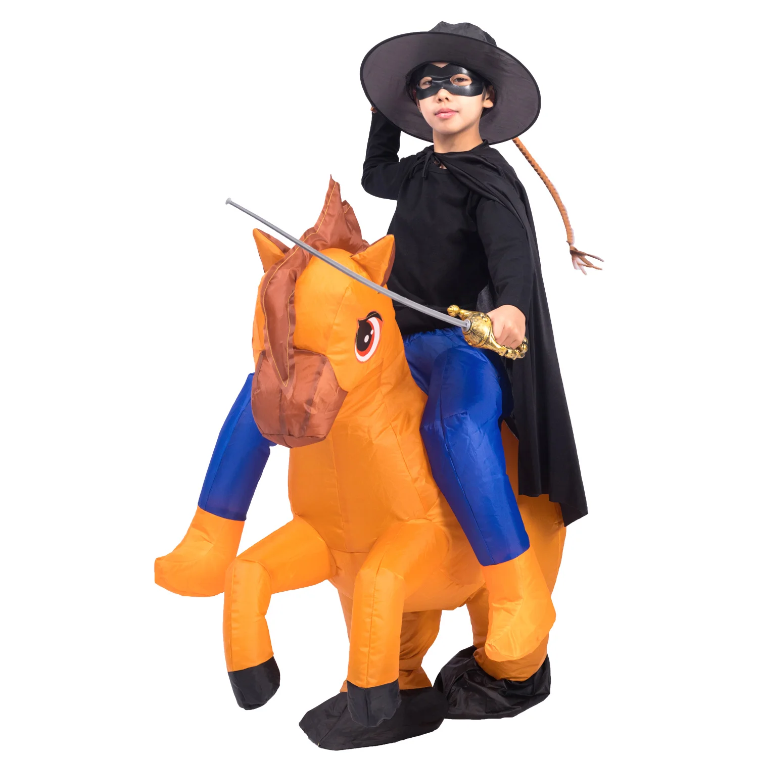 Children's Clothing Kids Halloween Mascot Zorro Cosplay Costume