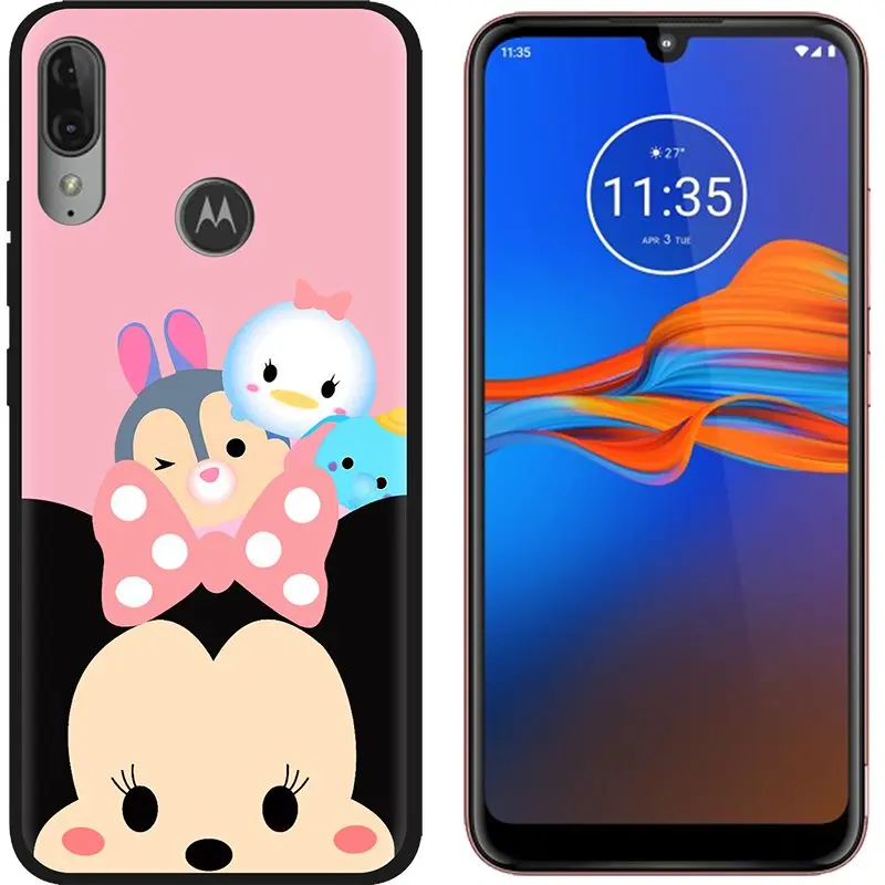 Picture 20 Противоударный задний Чехол для телефона MOTO E6 Plus, цветной чехол для телефона, окрашенный ТПУ силиконовый задний модный абажур, дизайн - Цвет: Picture 20