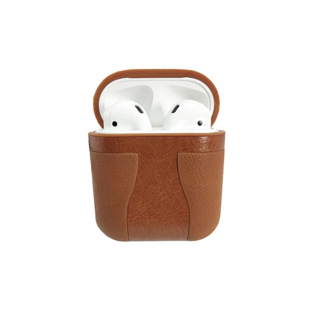 Беспроводной Bluetooth Charing кожаный Текстурированный чехол для AirPods 1 2 Ударопрочный
