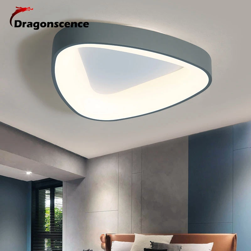 Dragonscence Modern Led Ceiling Light Lustre For Bedroom Dining Child's room Kitchen Clubs Triangle Ceiling Lamp