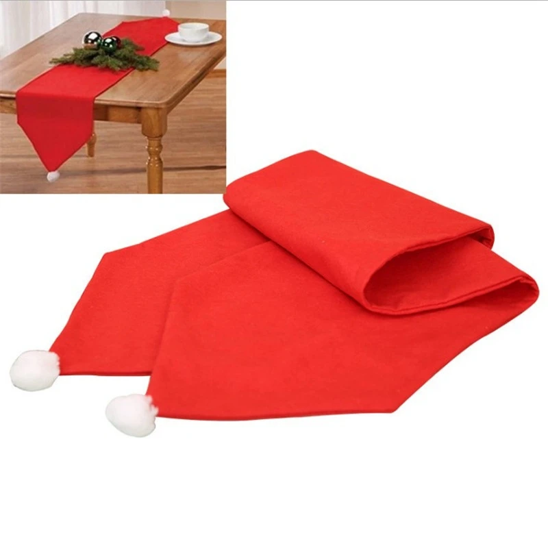 

Red Christmas Table Runner Holiday Christmas Decoration For Home Table Cover Home Textile Decor New Years Gifts navidad 2020