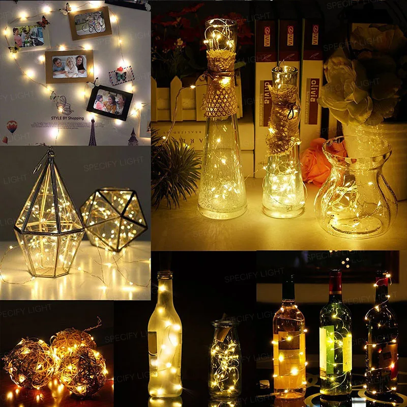 Solar Powered Cork Shaped LED String Light Wine Bottle Garland Wire String Light Christmas Holiday Party Wedding Decoration (13)