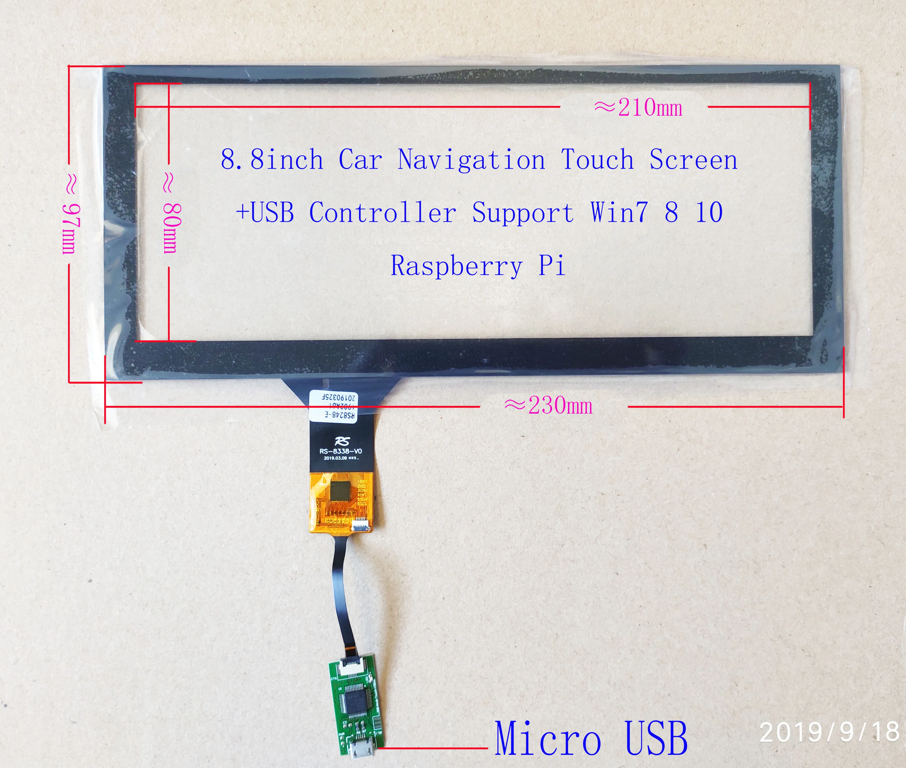 Tela de Toque da Navegação do Carro 6pin com Controlador Polegada bw Glc Glk c Gla Usb Windows Raspberry pi Android 8.8 - 10.25 10.3 12.3 - Imagem 2