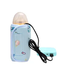 Электрический нагреватель для бутылок на автомобиль детская бутылка обогреватели портативный путешествия автомобиль еда, Молоко бутылки для воды чашки Подогреватели мешок с кабелем