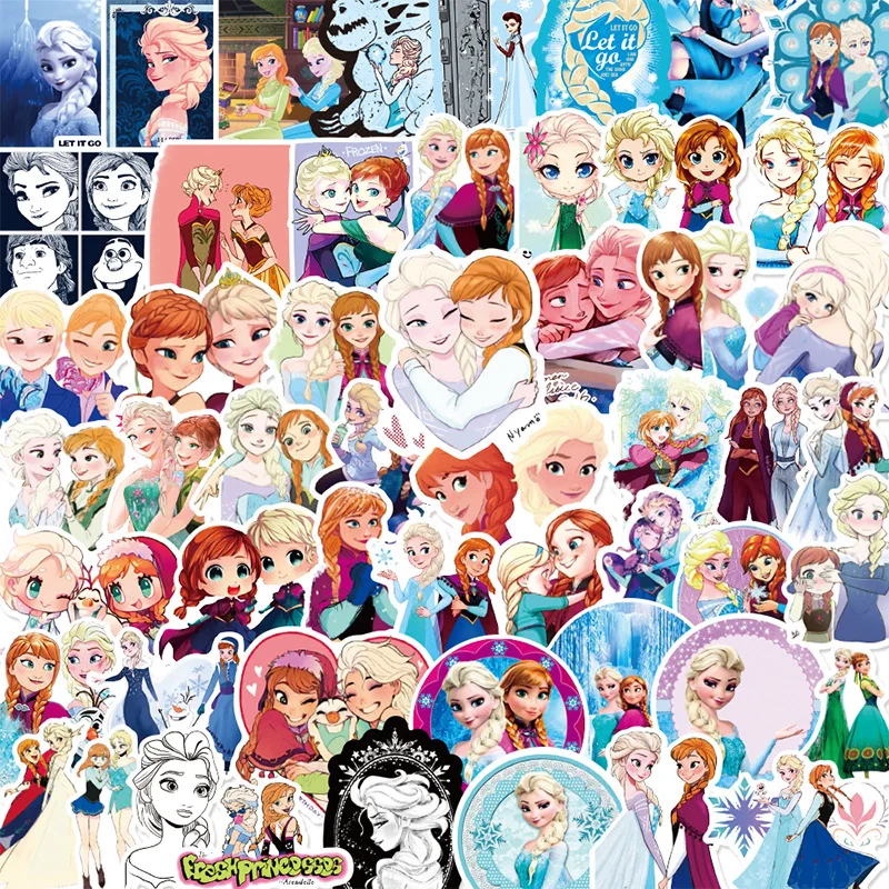 50/100 шт. Disney с Эльзой и Анной из мультфильма стикеры игрушка &quotБелоснежка&quot