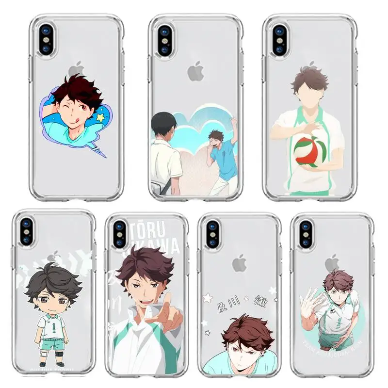 Anime Haikyuu!! Oikawa Tooru manga Phone Case Transparent soft For iphone 5 5s 5c se 6 6s 7 8 11 12 plus mini x xs xr pro max iphone 7 phone cases More Apple Devices
